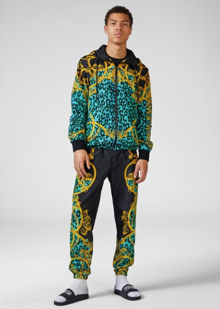 Pantaloni Versace Leo Chain Print Barbati | WBHZDIL-72